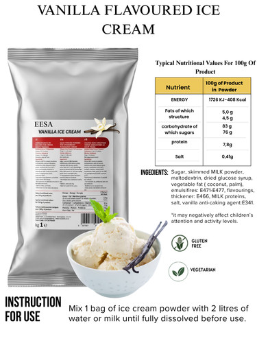 Vanilla ice cream powder - vanilla,